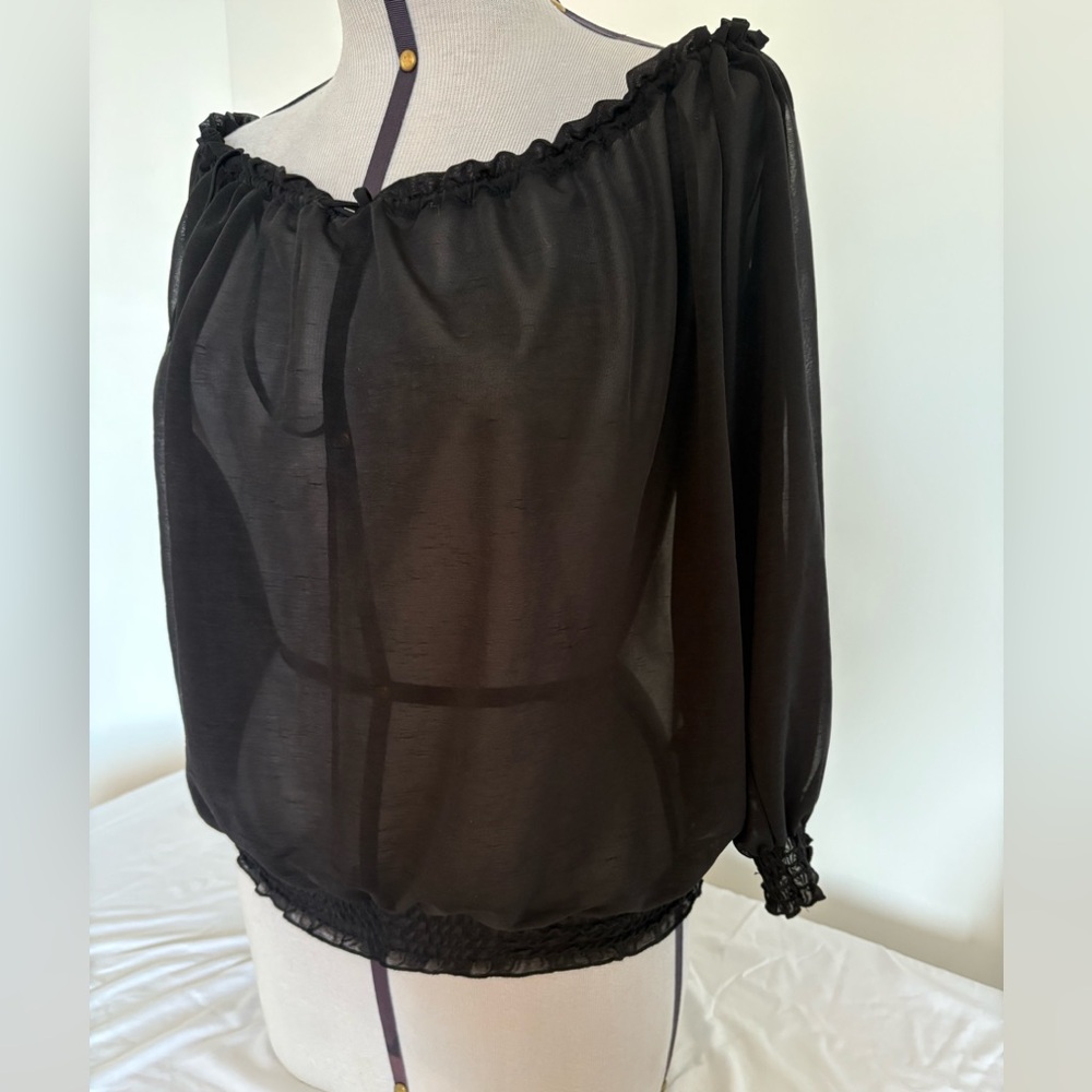 H&M Silky Peasant Blouse